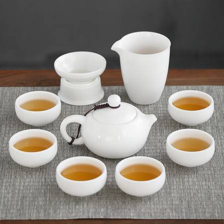 蘇氏陶瓷 羊脂玉茶具套裝，以德化“中國(guó)白”演繹功夫茶道之美
